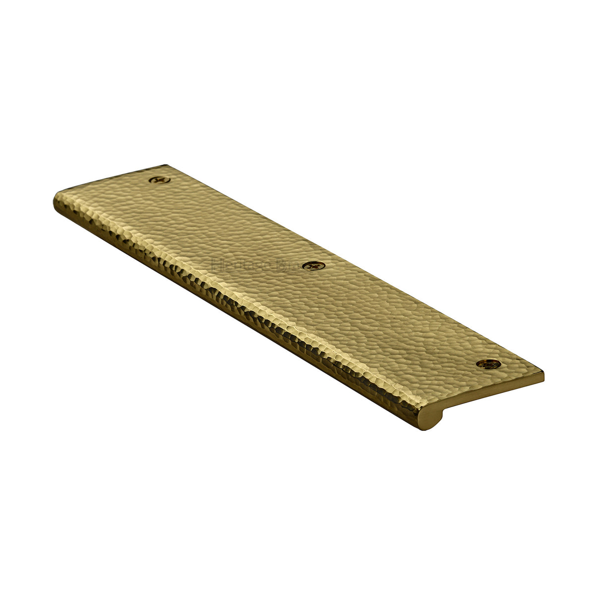 Heritage Brass Hammered EP Edge Pull Cabinet Handle 200mm Polished Brass Finish