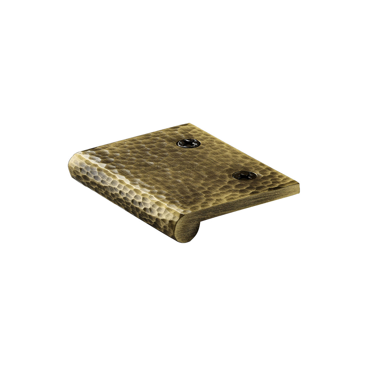 Heritage Brass Hammered EP Edge Pull Cabinet Handle 50mm Antique Brass Finish