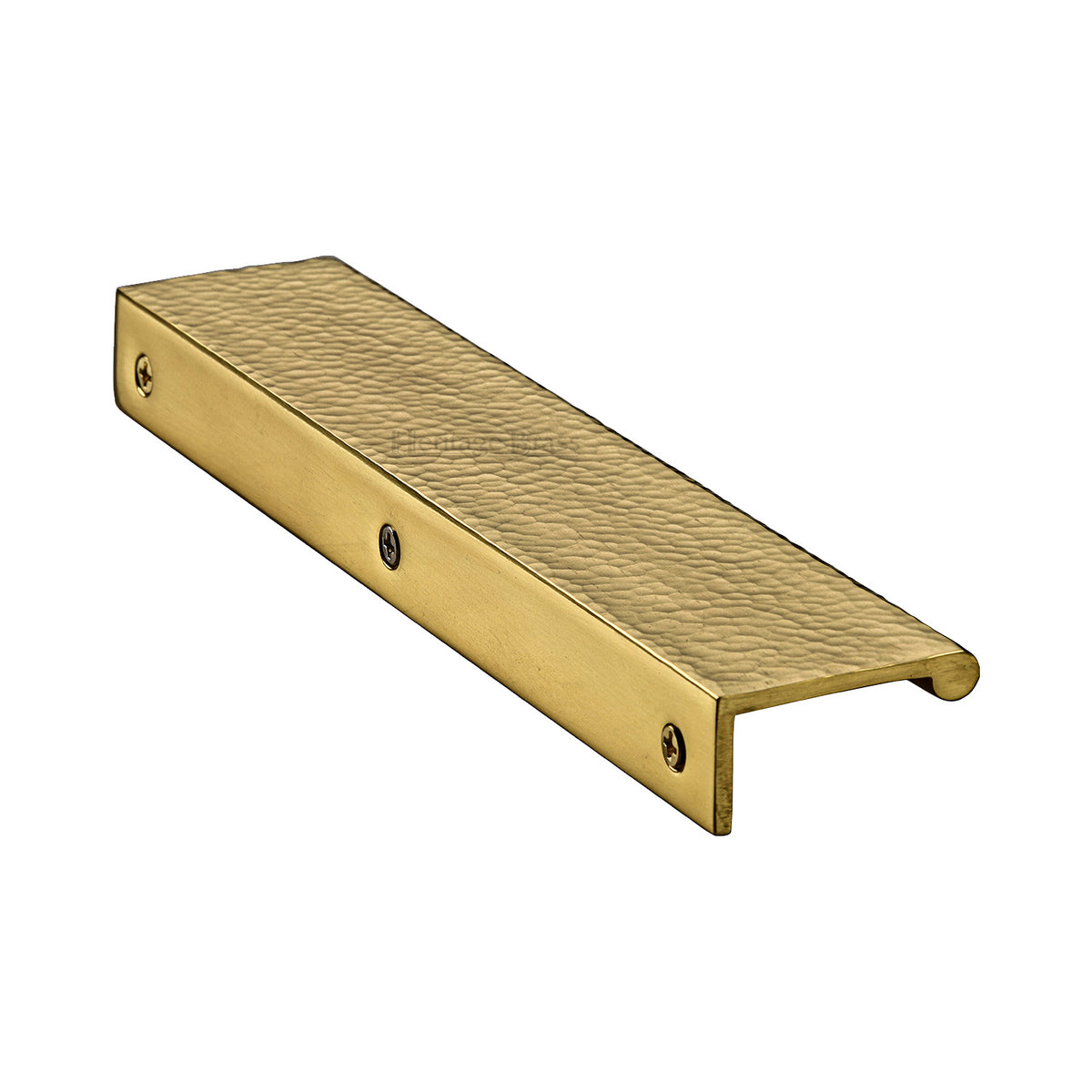 Heritage Brass Hammered EPR Edge Pull Cabinet Handle 200mm Polished Brass Finish