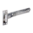 This is an image of Timco - Pair of Cranked Band & Hook On Plates - Hot Dipped Galvanised 250mm (1 Pairs Plain Bag) HBC250G