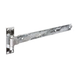 This is an image of Timco - Pair of Cranked Band & Hook On Plates - Hot Dipped Galvanised 500mm (1 Pairs Plain Bag) HBC500G