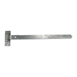This is an image of Timco - Pair of Cranked Band & Hook On Plates - Hot Dipped Galvanised 900mm (1 Pairs Plain Bag) HBC900G