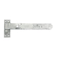 This is an image of Timco - Pair of Straight Band & Hook On Plates - Hot Dipped Galvanised 250mm (1 Pairs Plain Bag) HBS250G