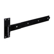 This is an image of Timco - Pair of Straight Band & Hook On Plates - Black 450mm (1 Pairs Plain Bag) HBS450B