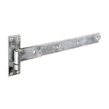 This is an image of Timco - Pair of Straight Band & Hook On Plates - Hot Dipped Galvanised 450mm (1 Pairs Plain Bag) HBS450G