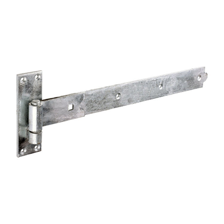 This is an image of Timco - Pair of Straight Band & Hook On Plates - Hot Dipped Galvanised 450mm (1 Pairs Plain Bag) HBS450G