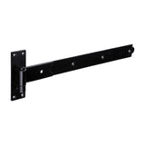 This is an image of Timco - Pair of Straight Band & Hook On Plates - Black 500mm (1 Pairs Plain Bag) HBS500B