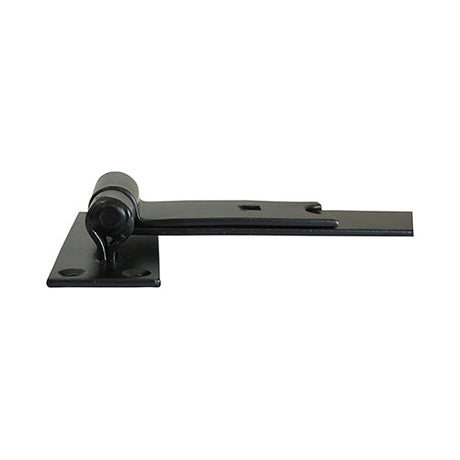 This is an image of Timco - Pair of Straight Band & Hook On Plates - Black 500mm (1 Pairs Plain Bag) HBS500B