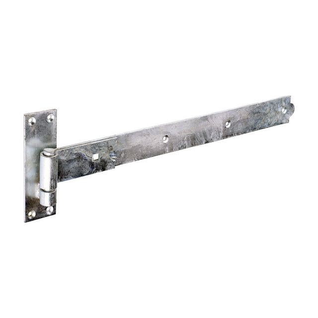 This is an image of Timco - Pair of Straight Band & Hook On Plates - Hot Dipped Galvanised 500mm (1 Pairs Plain Bag) HBS500G