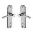 High quality image of the Heritage Brass Door Handle Lever Lock Howard Design Apollo Finish | Sku. how1300-ap | Discounted prices available from Trade Door Handles