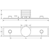 Technical drawing of of Hoxton - Sturt Cupboard Knobs 30mm Stepped Antique Brass Sku. HOX-430AB-6090AB