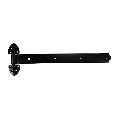 This is an image of Timco - Pair of Heavy Reversible Hinges - Black 450mm (1 Pairs Plain Bag) HRH450B