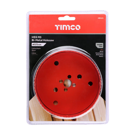 This is an image of Timco - Holesaw - Variable Pitch 121mm (1 Each Clamshell) HS121
