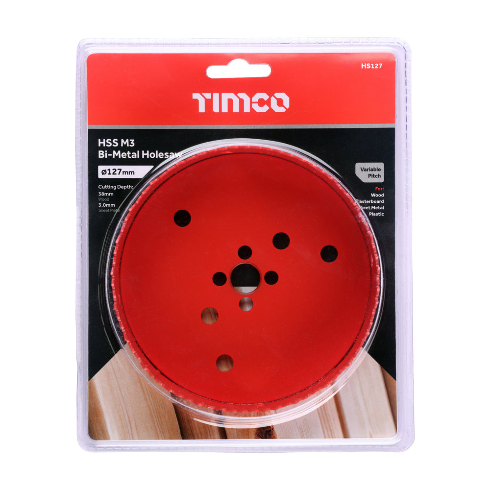 This is an image of Timco - Holesaw - Variable Pitch 127mm (1 Each Clamshell) HS127