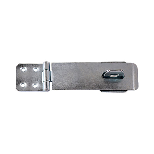 This is an image of Timco - Safety Pattern Hasp & Staple - Zinc 6" (1 Each TIMpac) HS6ZP