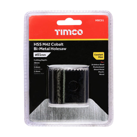 This is an image of Timco - Holesaw - Constant Pitch 51mm (1 Each Clamshell) HSC51