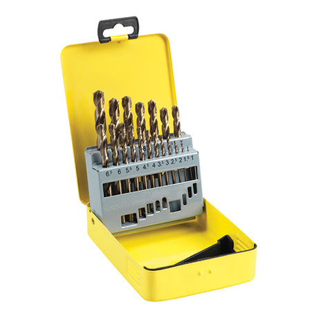 This is an image of Timco - Ground Jobber Drills Set - Cobalt M35 19pcs (19 Pieces Case) HSSCO19DS