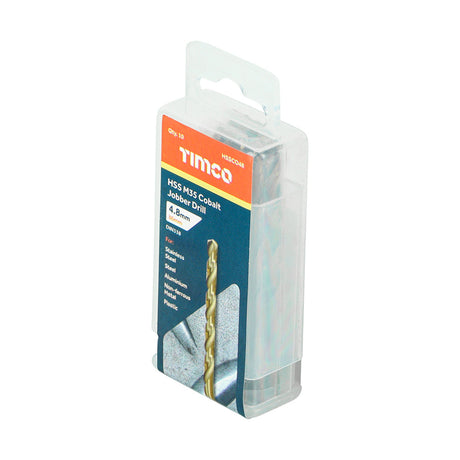 This is an image of Timco - Ground Jobber Drills - Cobalt M35 4.8mm (10 Pieces Tube) HSSCO48