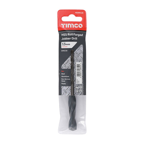 This is an image of Timco - Roll Forged Jobber Drills - HSS 13.0mm (5 Pieces Tube) HSSR130