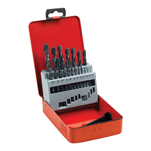 This is an image of Timco - Roll Forged Jobber Drills Set - HSS 19pcs (19 Pieces Case) HSSR19DS