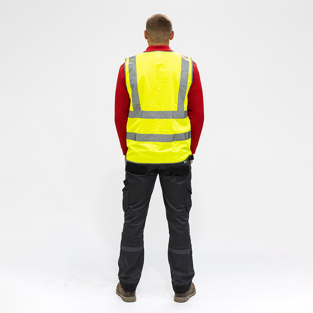 This is an image of Timco - Hi-Visibility Executive Vest - Yellow X Large (1 Each Bag) HVEVXL