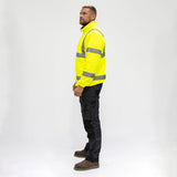 This is an image of Timco - Hi-Visibility Fleece Jacket - Yellow Large (1 Each Bag) HVFJLRG