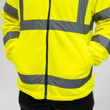 This is an image of Timco - Hi-Visibility Fleece Jacket - Yellow Large (1 Each Bag) HVFJLRG