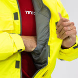 This is an image of Timco - Hi-Visibility Bomber Jacket - Yellow Medium (1 Each Bag) HVJMED