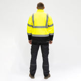 This is an image of Timco - Hi-Visibility Softshell Jacket - Yellow XX Large (1 Each Bag) HVSJXXL
