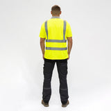 This is an image of Timco - Hi-Visibility Polo Shirt - Short Sleeve - Yellow XX Large (1 Each Bag) HVSSPXXL