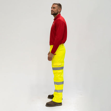 This is an image of Timco - Hi-Visibility Executive Trousers - Yellow XXX Large (1 Each Bag) HVTRS3XL