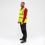 This is an image of Timco - Hi-Visibility Vest - Yellow XX Large (1 Each Bag) HVVXXL