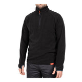 This is an image of Timco - Half Zip Overhead Fleece -Black Medium (1 Each Bag) HZOFBM