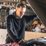 This is an image of Timco - Half Zip Overhead Fleece -Black X Large (1 Each Bag) HZOFBXL