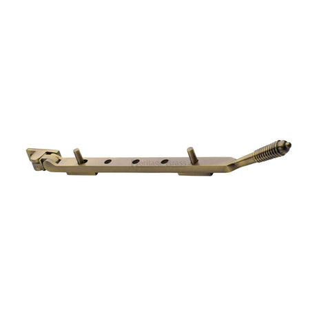 Heritage Brass - Casement Window Stay Reeded Design 12" Antique Brass finish