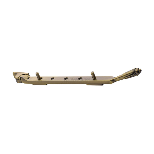 Heritage Brass - Casement Window Stay Reeded Design 12" Antique Brass finish