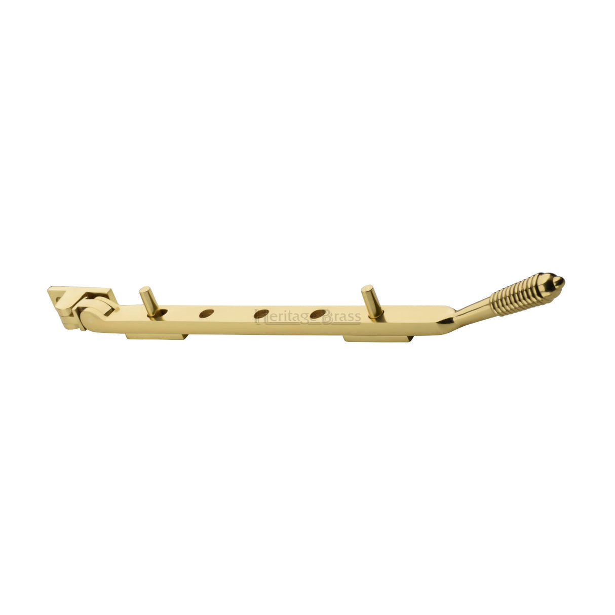 Heritage Brass - Casement Window Stay Reeded Design 12" Polished Brass finish