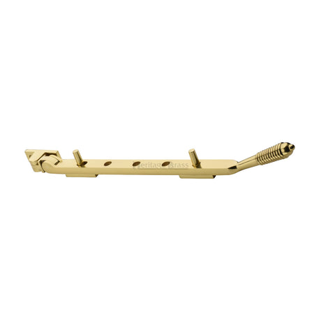 Heritage Brass - Casement Window Stay Reeded Design 12" Polished Brass finish