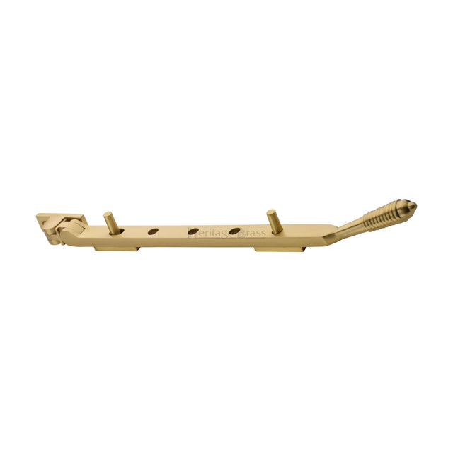 Heritage Brass - Casement Window Stay Reeded Design 12" Satin Brass finish
