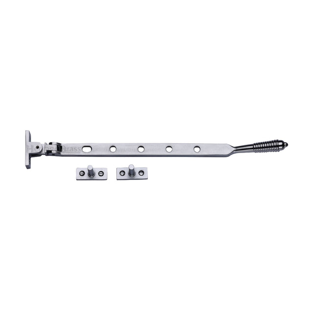 Heritage Brass - Casement Window Stay Reeded Design 12" Satin Chrome finish