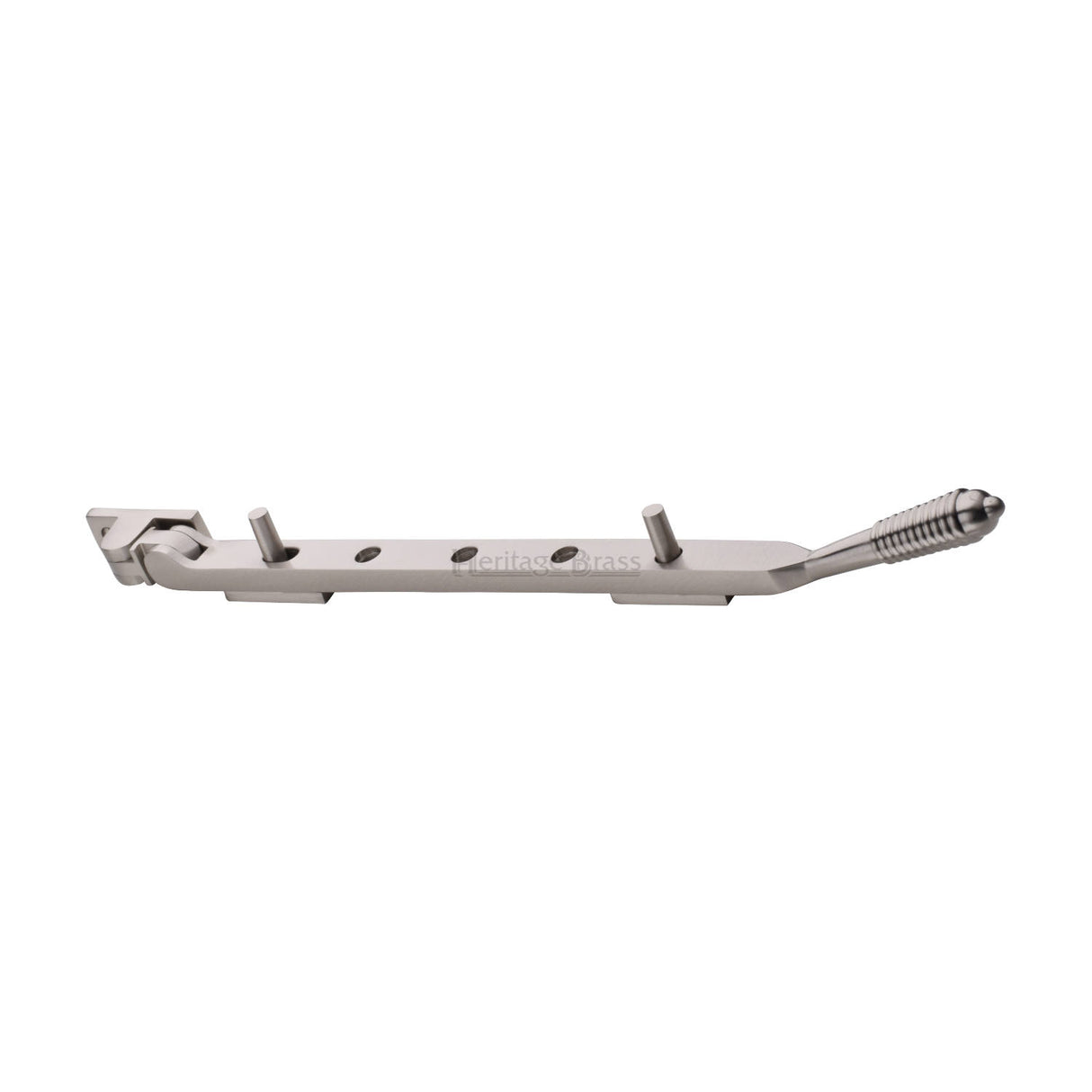 Heritage Brass - Casement Window Stay Reeded Design 12" Satin Nickel finish