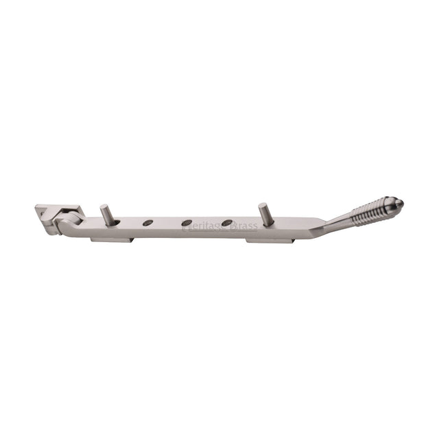 Heritage Brass - Casement Window Stay Reeded Design 12" Satin Nickel finish