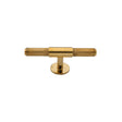Heritage Brass Cabinet Knob Knurled Fountain Design 90mm Unlacquered Brass finish