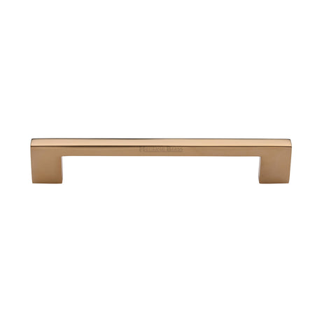 Heritage Brass Cabinet Pull Metro Design 128mm CTC Unlacquered Brass Finish
