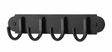 Heritage Brass Coat Hooks on Plate 226mm Matt Black Finish