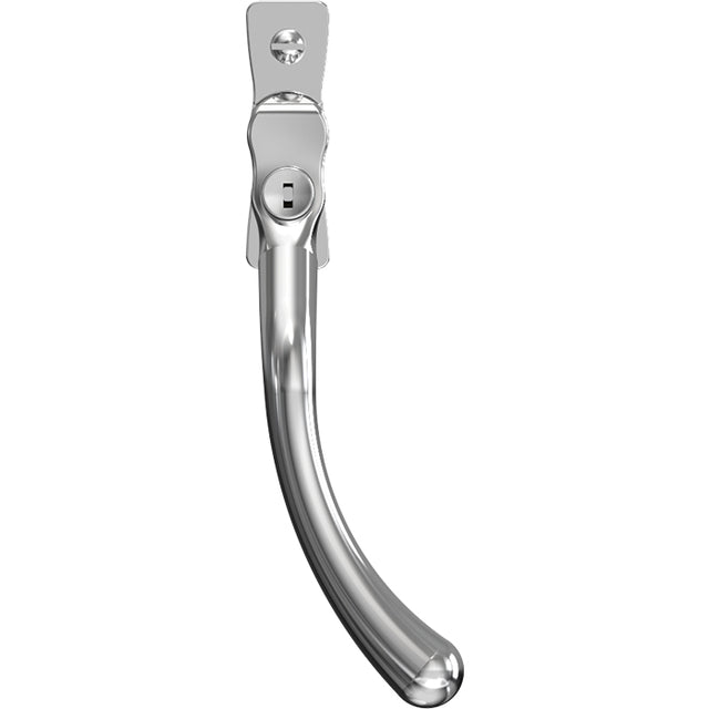 High quality image of Mila Heritage Pear Drop Casement Handle Polished Chrome Right hand | Sku. cb700632 | available to order from Trade Door Handles in Kendal.