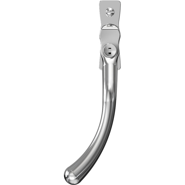 High quality image of Mila Heritage Pear Drop Casement Handle Polished Chrome Left hand | Sku. cb700633 | available to order from Trade Door Handles in Kendal.