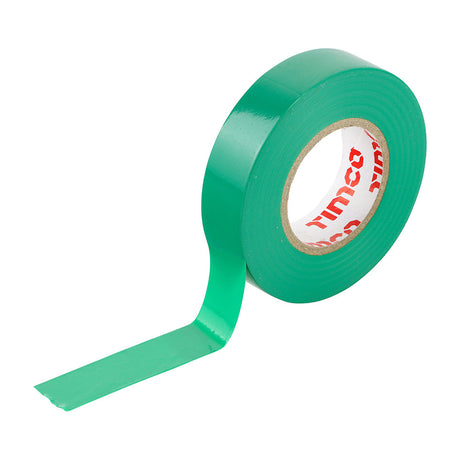 This is an image of Timco - PVC Insulation Tape - Green 25m x 18mm - (10 PCS Roll Pack) ITGREEN
