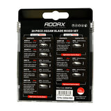 This is an image of Timco - Mixed Jigsaw Set - Wood & Metal Cutting - High Carbon Steel & HSS Blades Mixed (20 Pieces Case) JIGSET20