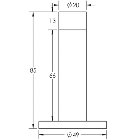 High quality image of Frelan - Cylinder Projecting Door Stop with Rose - Grade 304 Satin Stainless Ste | Sku. fh-jss07 | Trade Door Handles.
